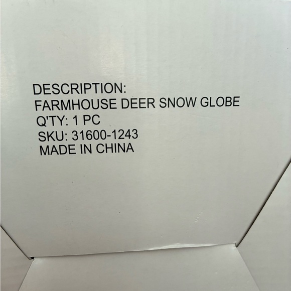 MacKenzie Childs Farmhouse Deer Snow Globe - Picture 4 of 5
